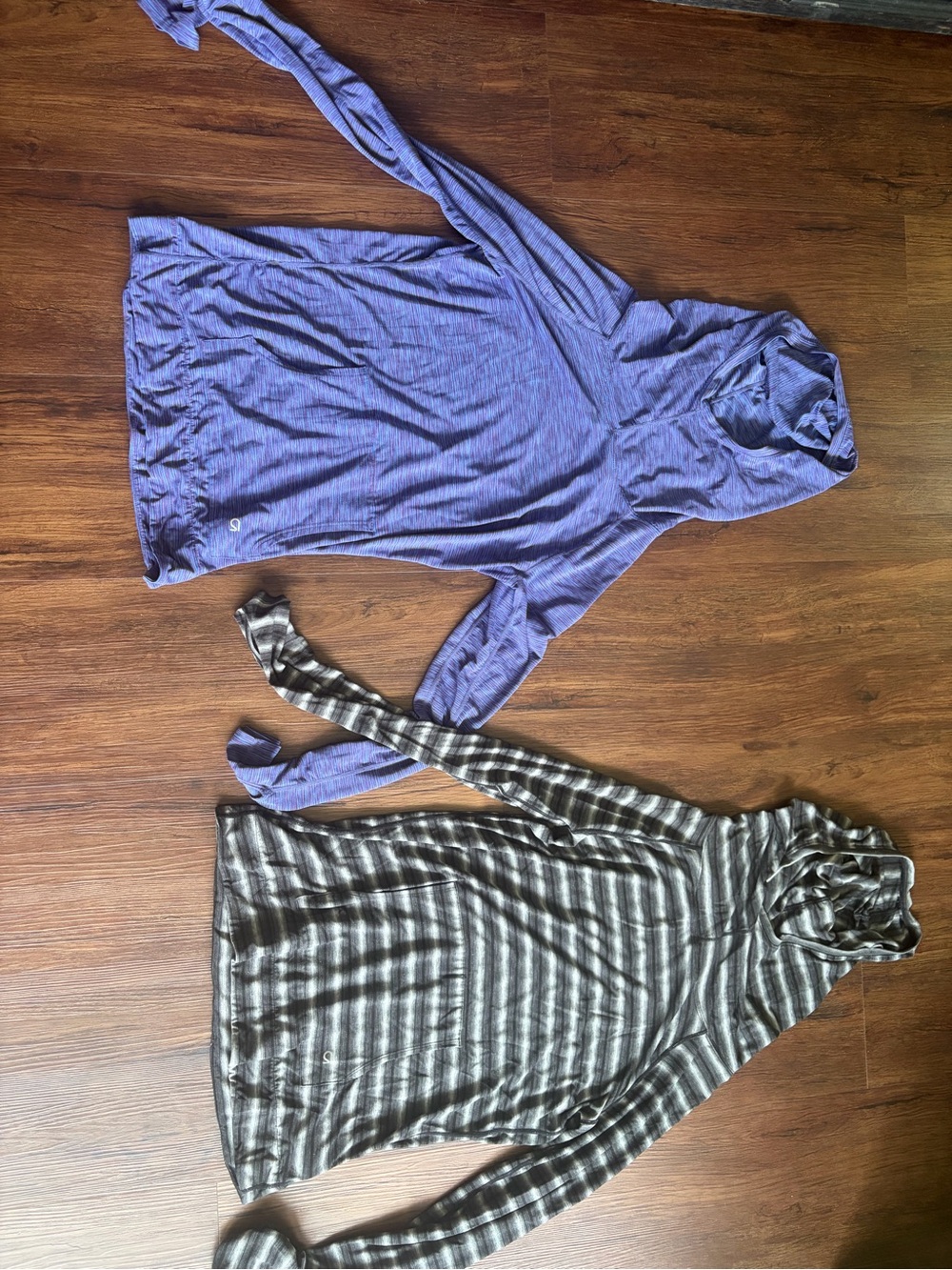 2 GAP Fit Black and white & Purple athletic hoodies